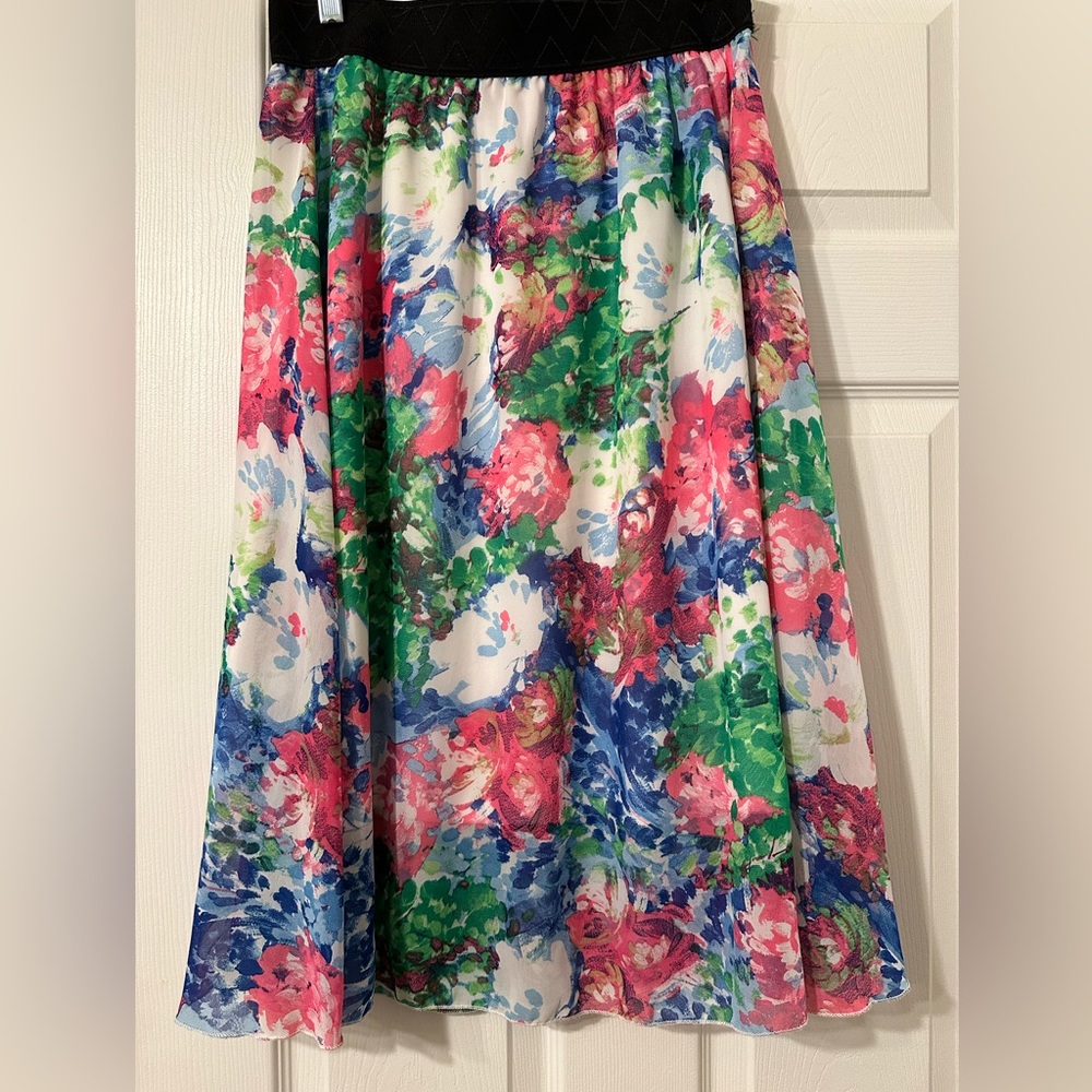 LuLaRoe Watercolor Floral‎ Lola Skirt